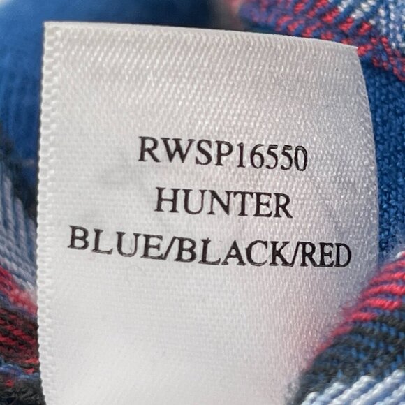 Rails Hunter Blue Black Red Flannel Button Down Shirt Size Large - Picture 6 of 9